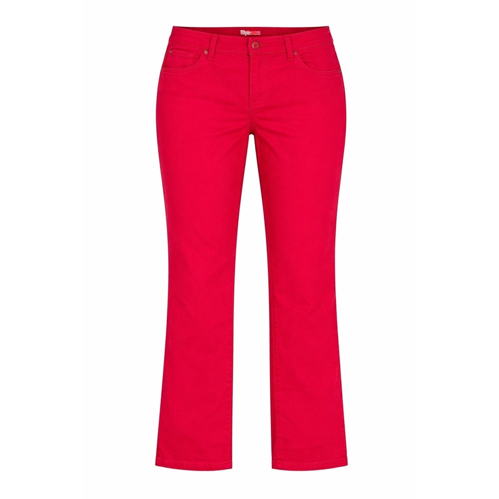Style & Co‎ Womens 8 Red Bootcut Jeans Tummy Control Stretch Denim Pants